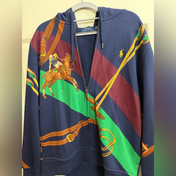 Ralph Lauren Polo - Equestrian Print Zip Hoodie - Picture 2 of 7